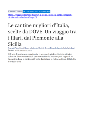 Dove Settembre 2023